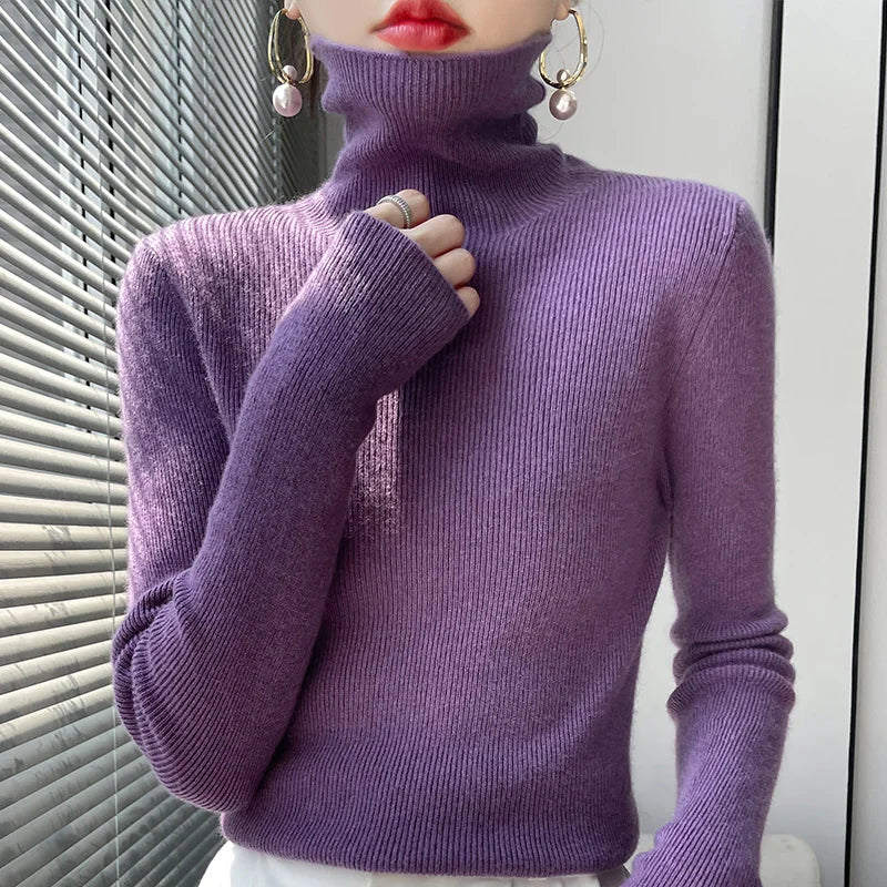 Pullover Turtleneck Cashmere Sweater