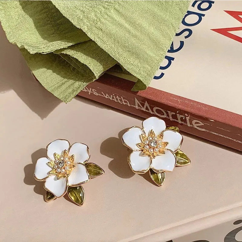 Gardenia Flower Earrings