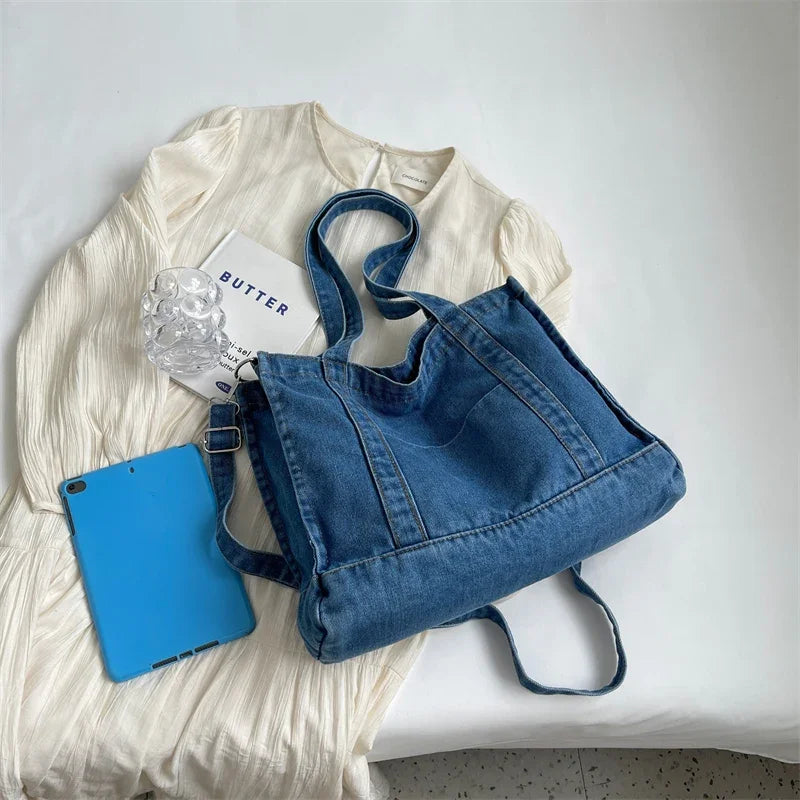 Women's Crossbody Denim Tote