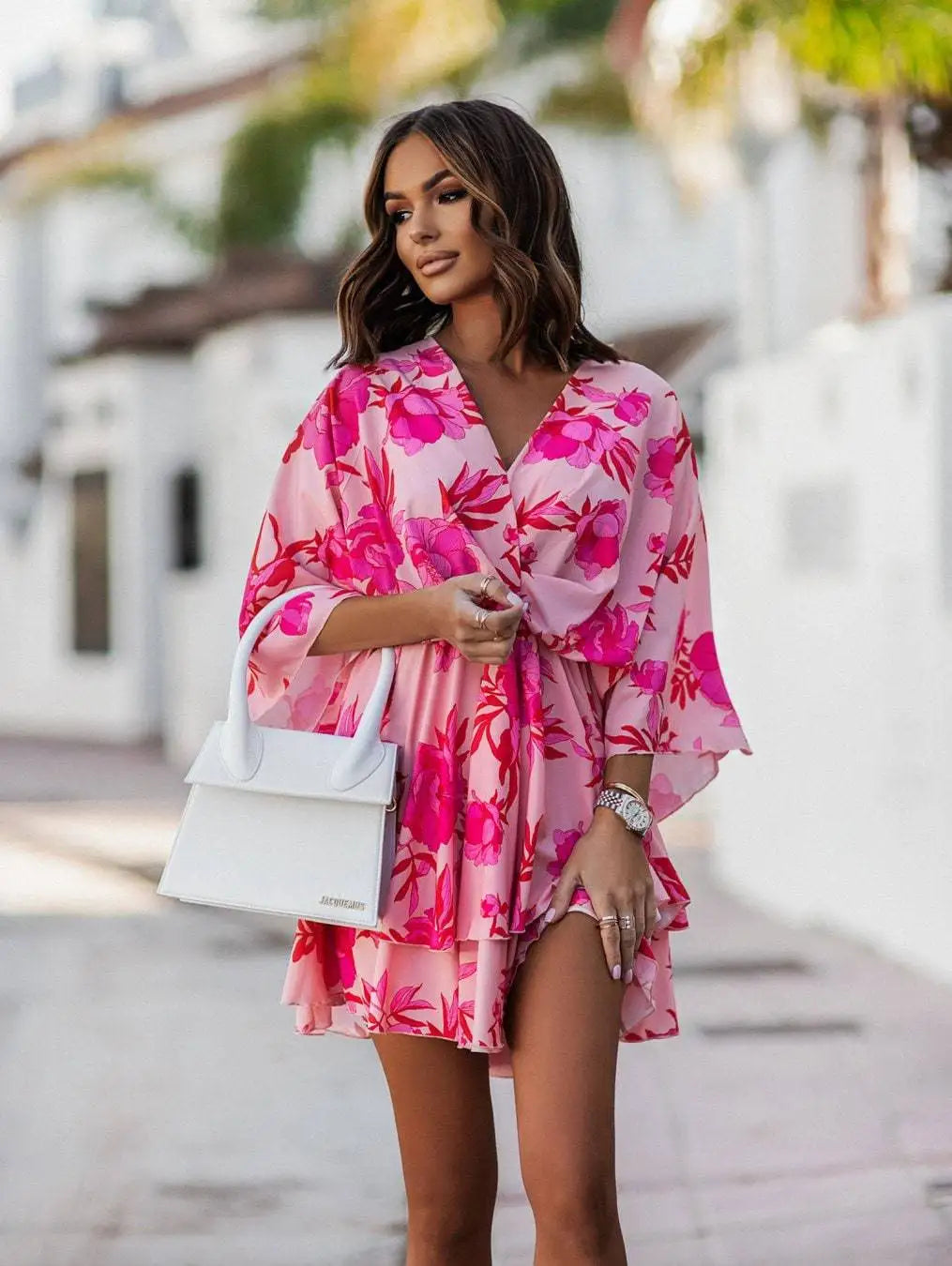 Boho Bloom Mini Dress