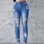 Ankle Length Ripped High Waist Jean