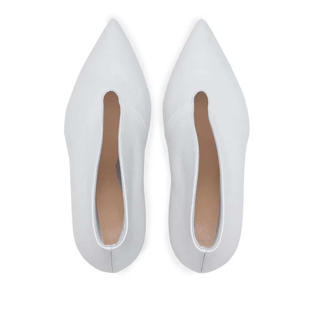 Women's Crescent Cutout Pointed Toe Stiletto Ankle Boots