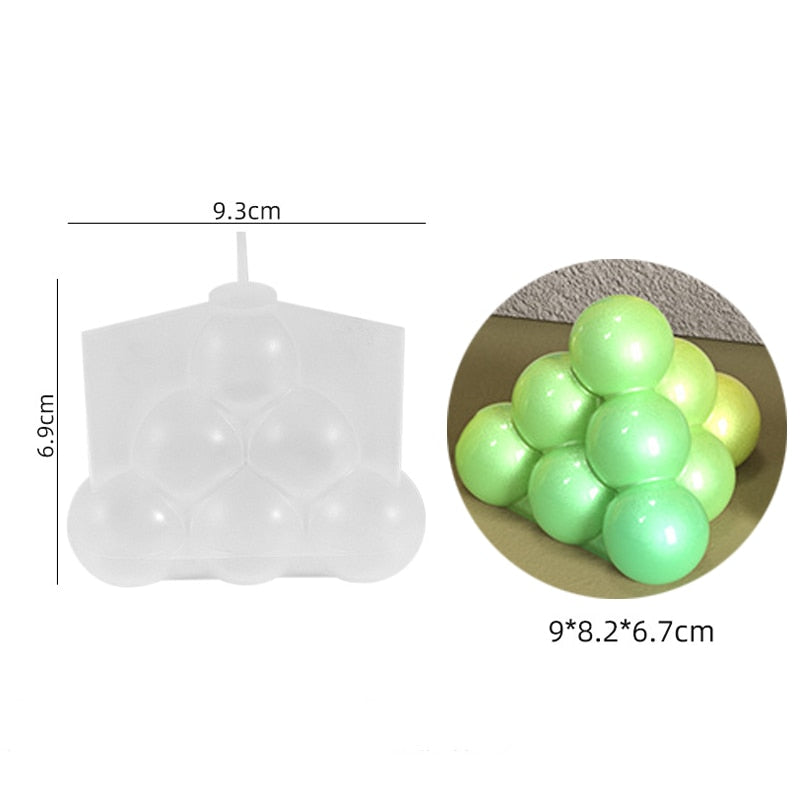 Geometric Bubble Ball Silicone Candle Mold