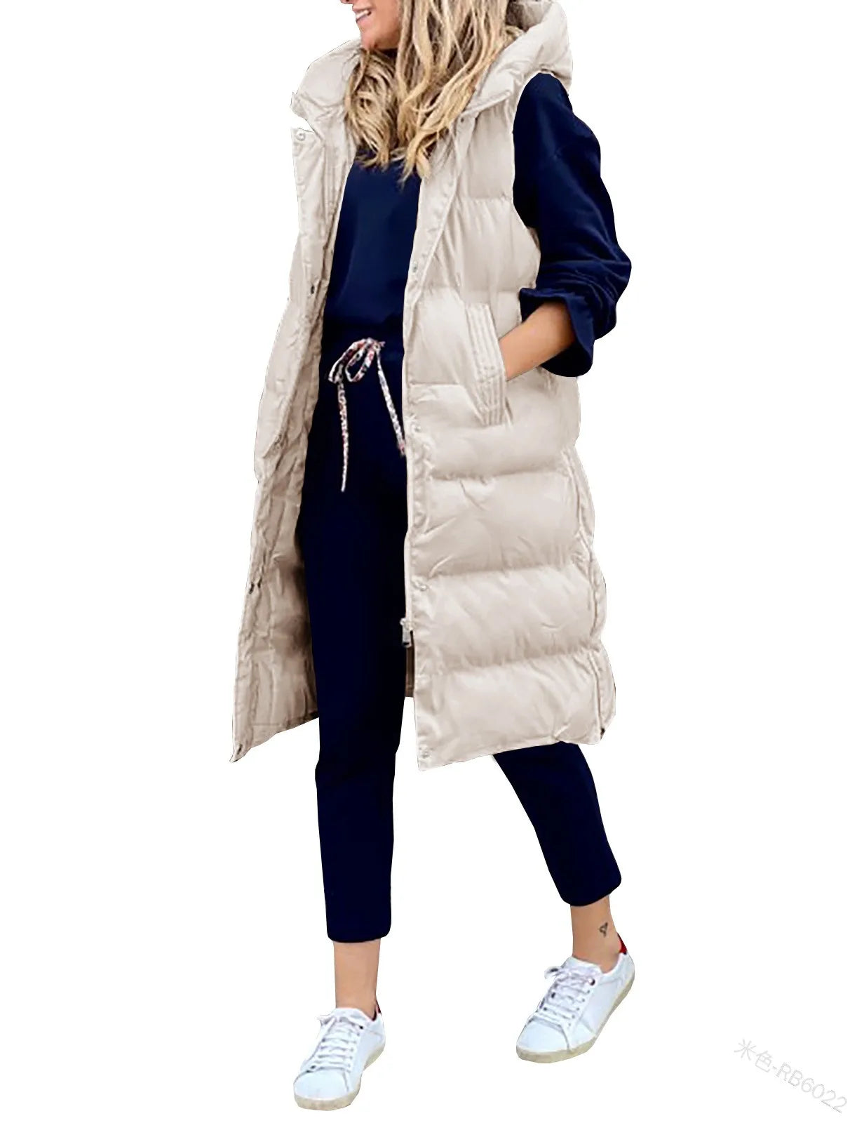 Women's Hooded Quilted Down Vest