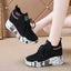 Womens Lace-Up Platform Sneakers