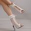 Women's Mesh Belt Buckle Open Toe Shoes