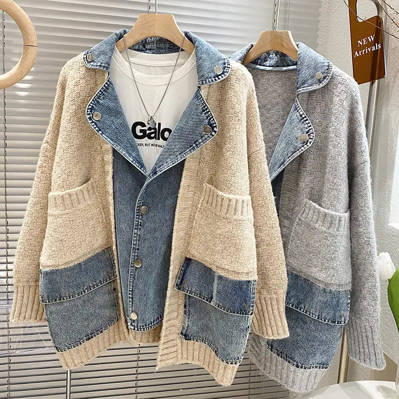 Modern Mix Denim Cardigan