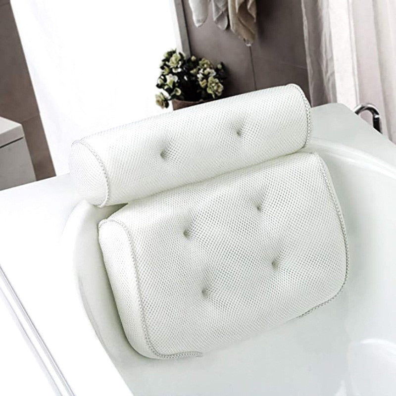 Non-Slip Bath Pillow With Neck & Back Support Headrest