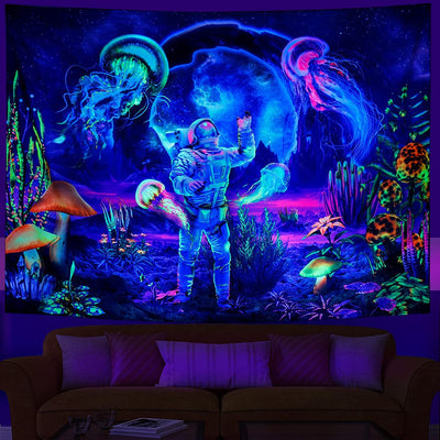 Fluorescent Blacklight Tapestry