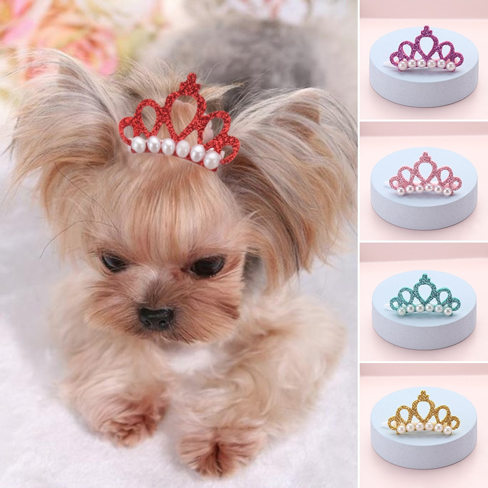 Crown & Hair Clip Bows For Pets